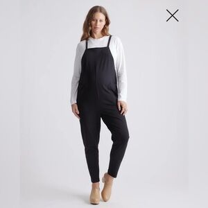 Quince Maternity Black Jumpsuit